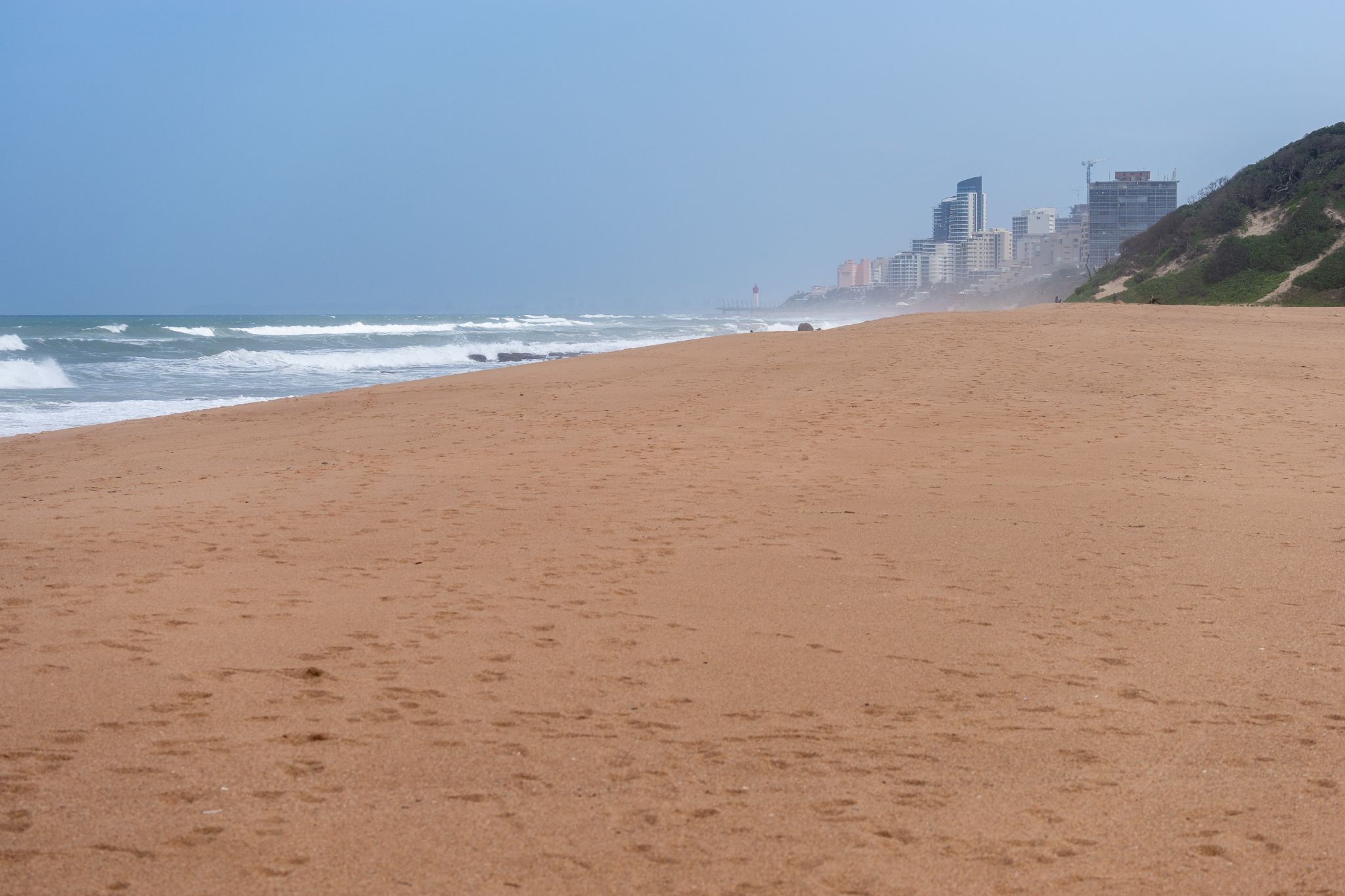 Die Hotel-Meile und der Leuchtturm von Umhlanga Beach